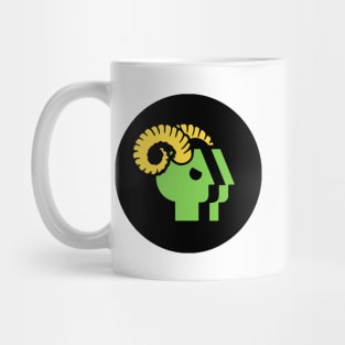 Green and Yellow Hypnospiral Logo Mug